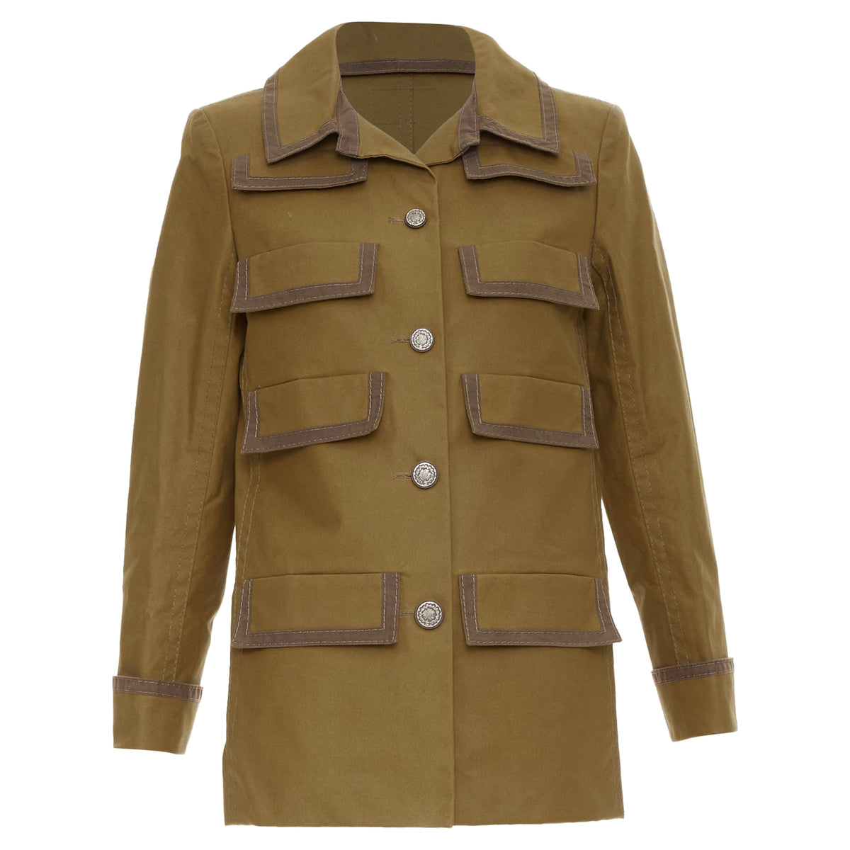 Women's Chanel multipocket bronze cotton safari jacket