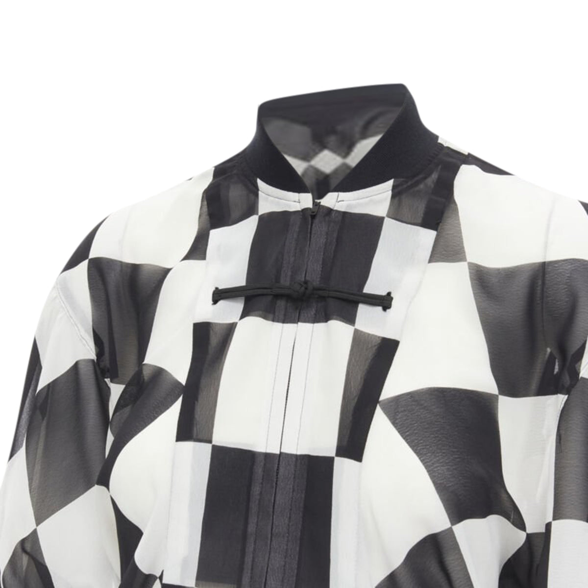 Women's Comme des Garcons chessboard checkered bomber skirt