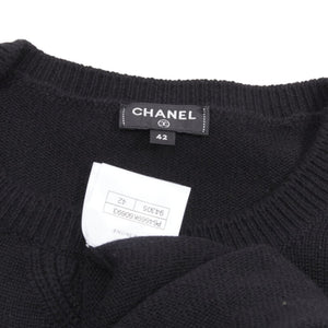 Chanel Women's Chanel cashmere blend bead pearl CC badge sweater - view 9