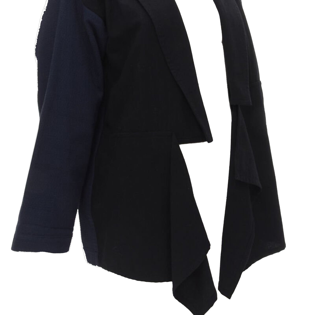 Women's Comme des Garcons deconstructed drape front blazer