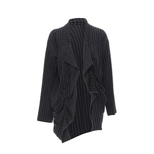 Comme des Garçons Women's Comme des Garcons striped wool draped front jacket - view 1