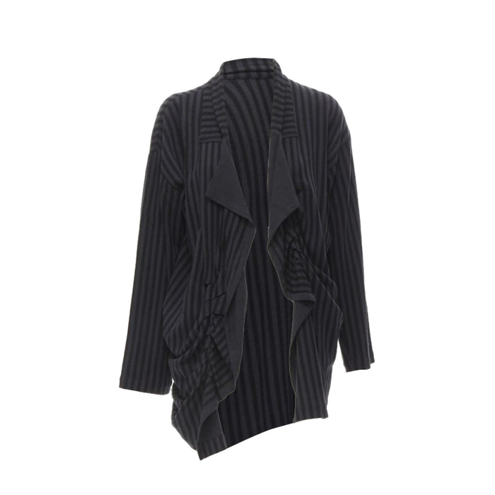 Comme des Garçons Women's Comme des Garcons striped wool draped front jacket