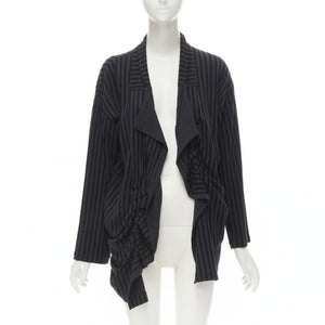 Comme des Garçons Women's Comme des Garcons striped wool draped front jacket - view 10