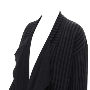Comme des Garçons Women's Comme des Garcons striped wool draped front jacket - view 2