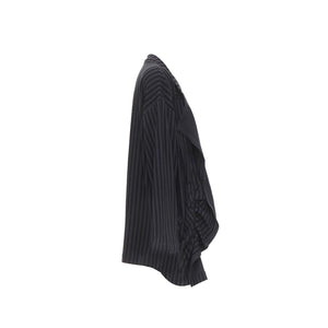 Comme des Garçons Women's Comme des Garcons striped wool draped front jacket - view 5