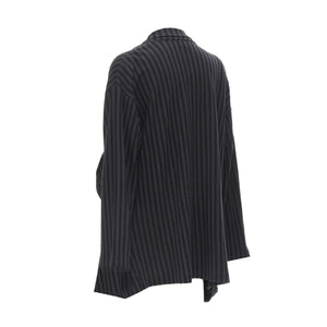 Comme des Garçons Women's Comme des Garcons striped wool draped front jacket - view 6