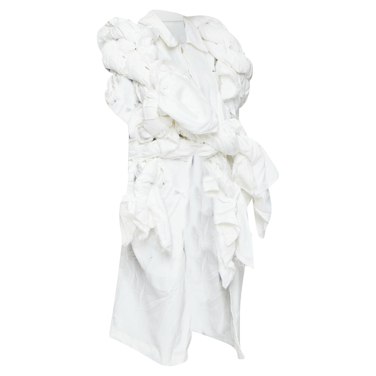 Women's Comme des Garcons cotton asymmetric knotted bundle vest jacket