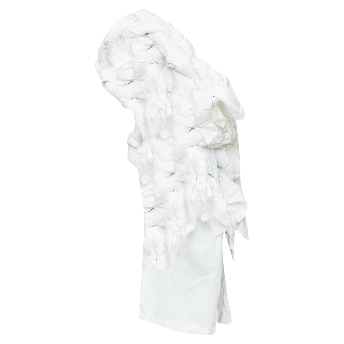 Women's Comme des Garcons cotton asymmetric knotted bundle vest jacket