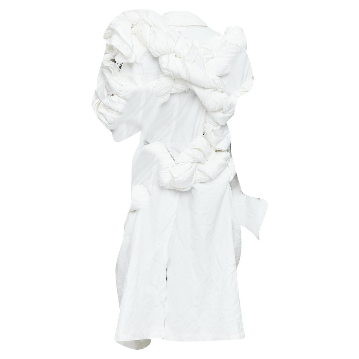 Women's Comme des Garcons cotton asymmetric knotted bundle vest jacket