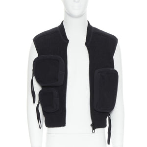 Louis Vuitton Men's Louis Vuitton multi 3D pocket utility pocket ribbed vest - view 3