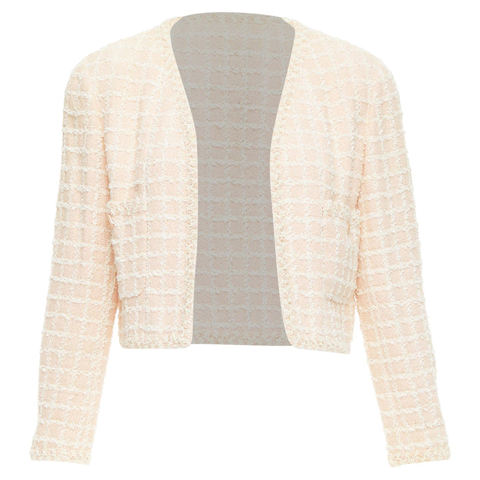 Chanel Women's Chanel pink cotton tweed cropped jacket
