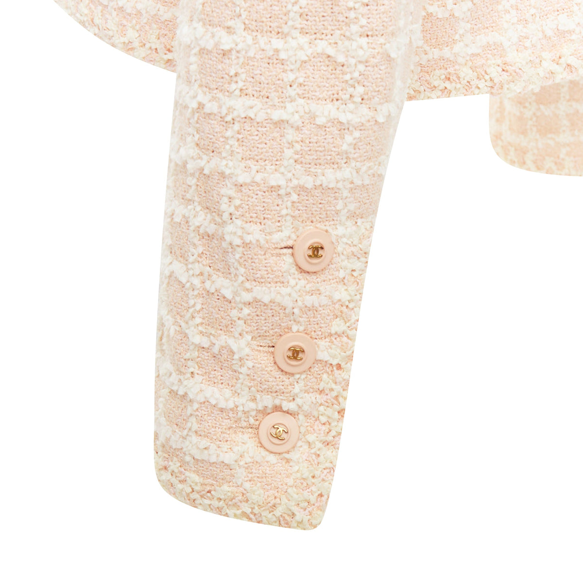 Women's Chanel pink cotton tweed cropped jacket