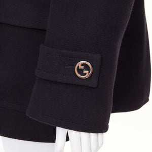 Gucci Women's Gucci G button wool double breasted coat - view 2