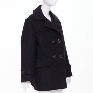 Gucci Women's Gucci G button wool double breasted coat - view 3