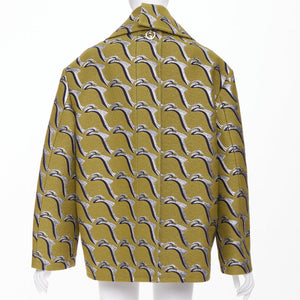 Gucci Women's Gucci Heron bird jacquard peacoat - view 5