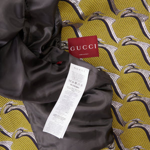 Gucci Women's Gucci Heron bird jacquard peacoat - view 9