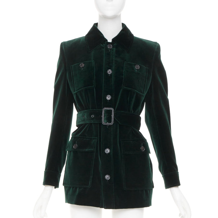 Saint Laurent Women's Saint Laurent Saharienne velvet jacket