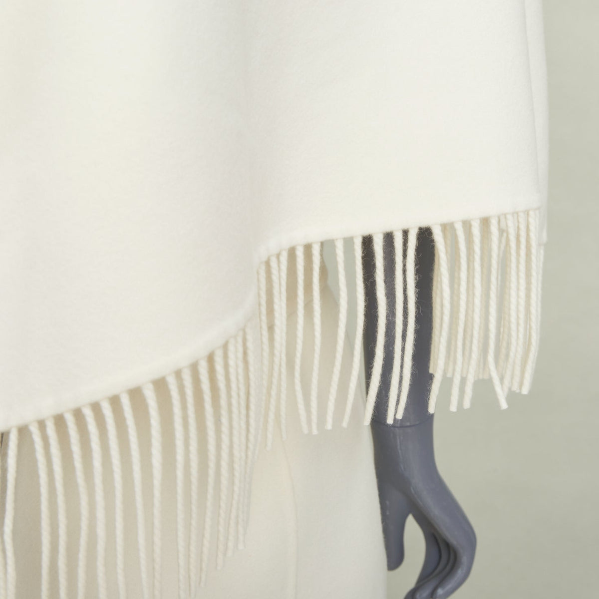 Women's Hermes White Cashmere Double Face Belted Coat