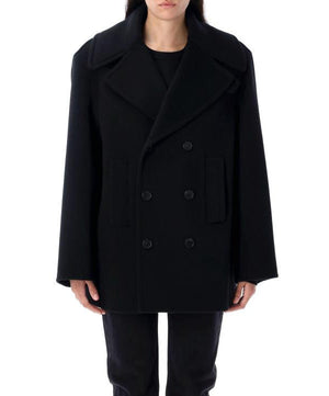 Saint Laurent Women's Double Breasted Wool Peacoat - view 3