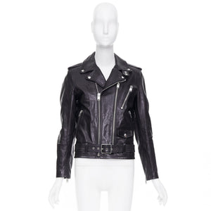 Saint Laurent Men's Saint Laurent 2016 Black Leather L17 Buckled Biker Jacket - view 10