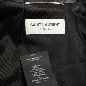 Saint Laurent Men's Saint Laurent 2016 Black Leather L17 Buckled Biker Jacket - view 9