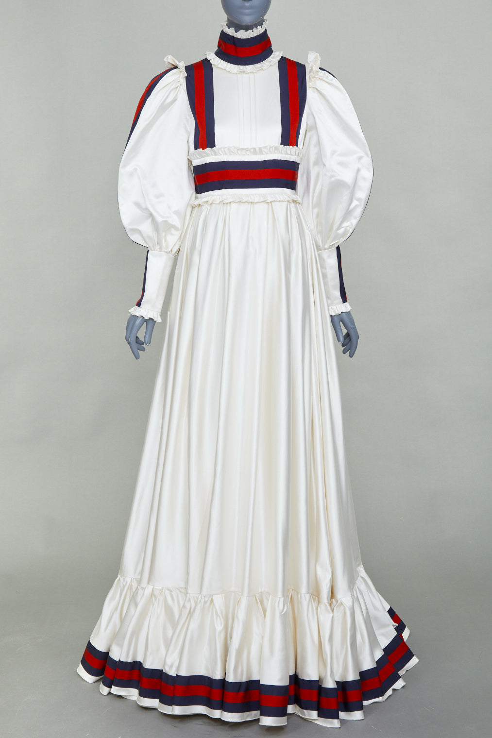 Gucci Women's Gucci 2022 Runway White Victorian Silk Duchesse Gown