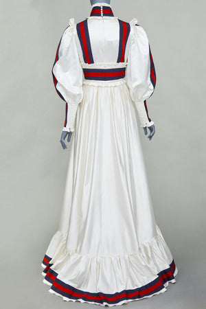Gucci Women's Gucci 2022 Runway White Victorian Silk Duchesse Gown - view 5