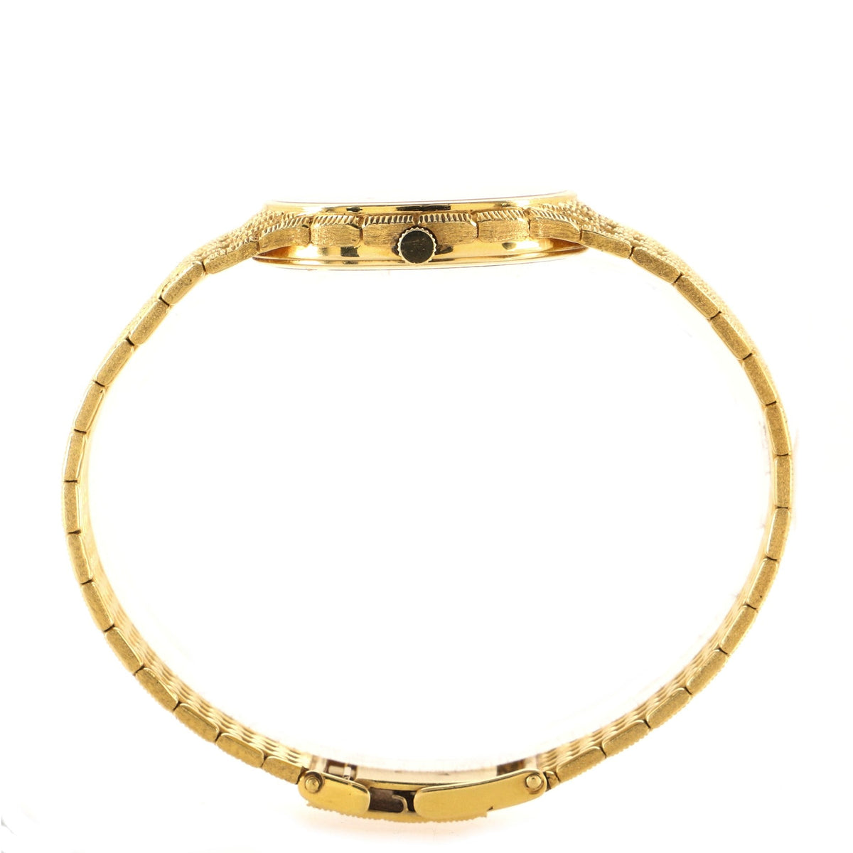 Cobra Round Quartz Watch Yellow Gold with Diamond Markers and Hands 30