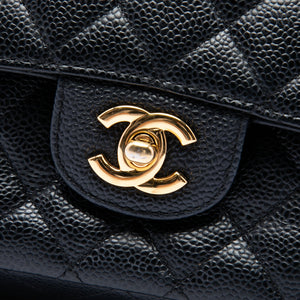 Chanel Classic Double Flap Bag Quilted Caviar Medium - view 5
