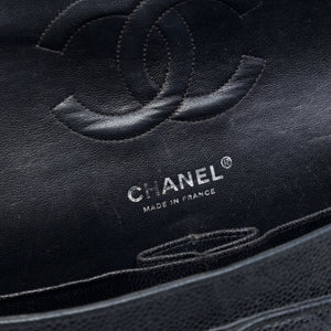 Chanel Classic Double Flap Bag Quilted Caviar Medium - view 5