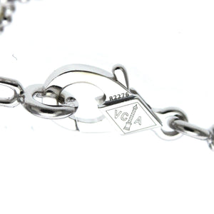Van Cleef & Arpels Vintage Alhambra Bracelet Sterling Silver and 18K White Gold and Mother of Pearl - view 8