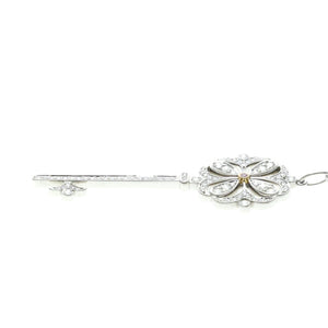 Tiffany & Co. Keys Pendant Necklace 18K Rose Gold and 18K White Gold with Diamond - view 3
