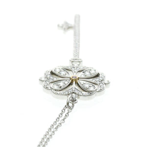 Tiffany & Co. Keys Pendant Necklace 18K Rose Gold and 18K White Gold with Diamond - view 6