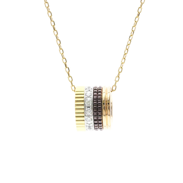 Boucheron Pendant Necklace with Diamond 18K Tricolor Gold