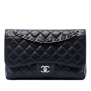 Chanel Classic Double Flap Bag Quilted Caviar Jumbo - view 1