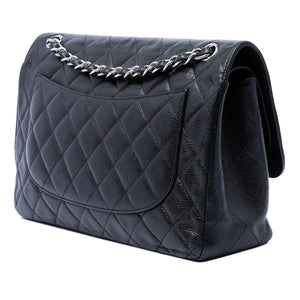 Chanel Classic Double Flap Bag Quilted Caviar Jumbo - view 2