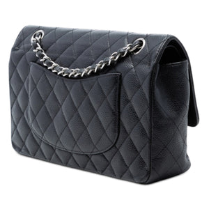 Chanel Classic Double Flap Bag Quilted Caviar Medium - view 2