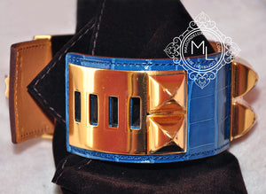 Hermes Hermes Mykonos Alligator Crocodile CDC Collier de Chien Bracelet S - view 3