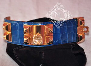 Hermes Hermes Mykonos Alligator Crocodile CDC Collier de Chien Bracelet S - view 4