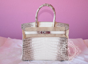 Hermes Hermes Blanc Himalayan Himalaya Birkin 30 White Crocodile - view 1