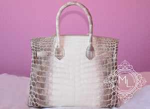 Hermes Hermes Blanc Himalayan Himalaya Birkin 30 White Crocodile - view 5