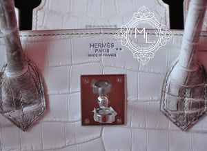 Hermes Hermes Blanc Himalayan Himalaya Birkin 30 White Crocodile - view 9