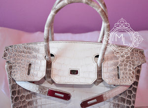 Hermes Hermes Blanc Himalayan Himalaya Birkin 30 White Crocodile - view 7