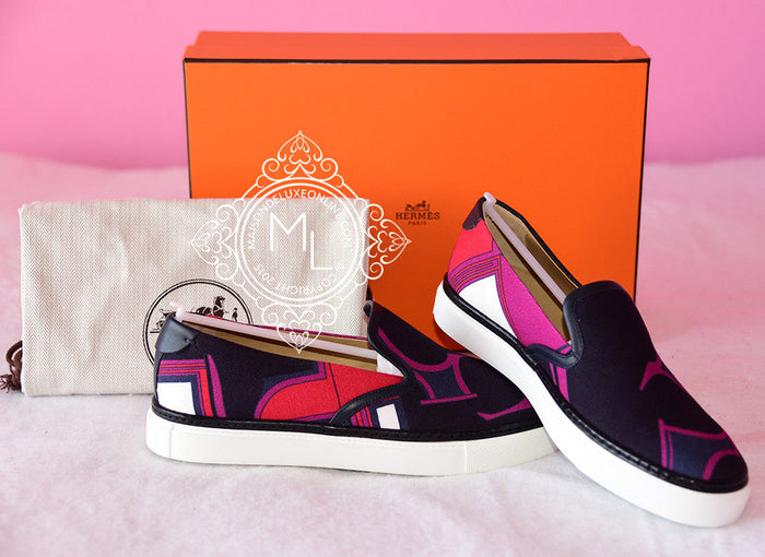 Hermes Hermes Womens Les Coupes Kick Sneaker 37 Flat Loafer Shoes