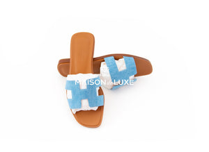 Hermes Hermes Women's Denim Blue Clair Oran Sandal 36 - view 2