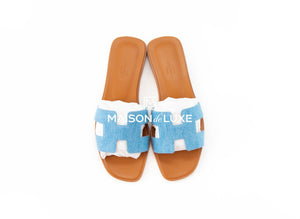 Hermes Hermes Women's Denim Blue Clair Oran Sandal 36 - view 3