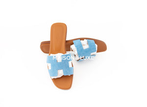Hermes Hermes Women's Denim Blue Clair Oran Sandal 39 - view 2