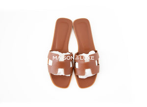 Hermes Hermes Women's Gold Oran Sandal 38 - view 3