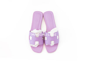 Hermes Hermes Women's Violet Amethyste Oran Sandal 38 - view 3