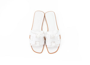 Hermes Hermes Women's White Oran Sandal 38 - view 3